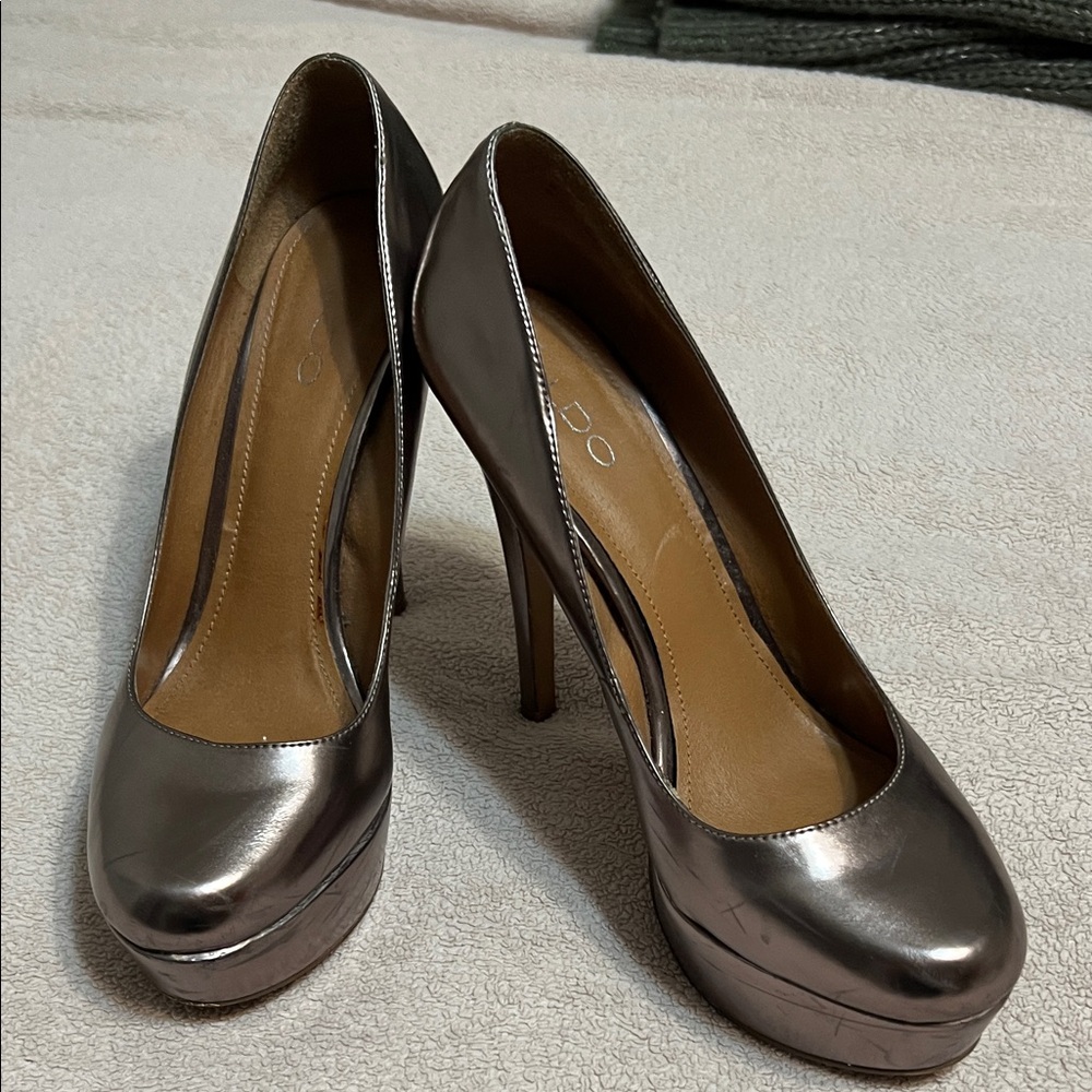 ALDO Metallic Bronze/rose Women's Heels